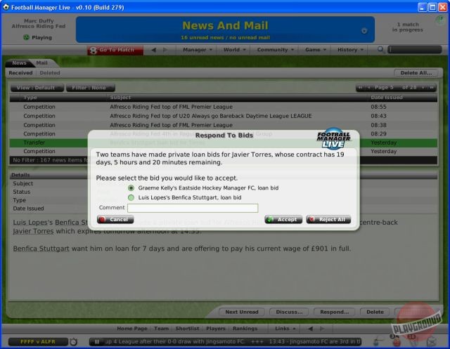Скриншот из игры Football Manager Live - 3