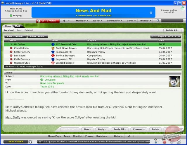 Скриншот из игры Football Manager Live - 15