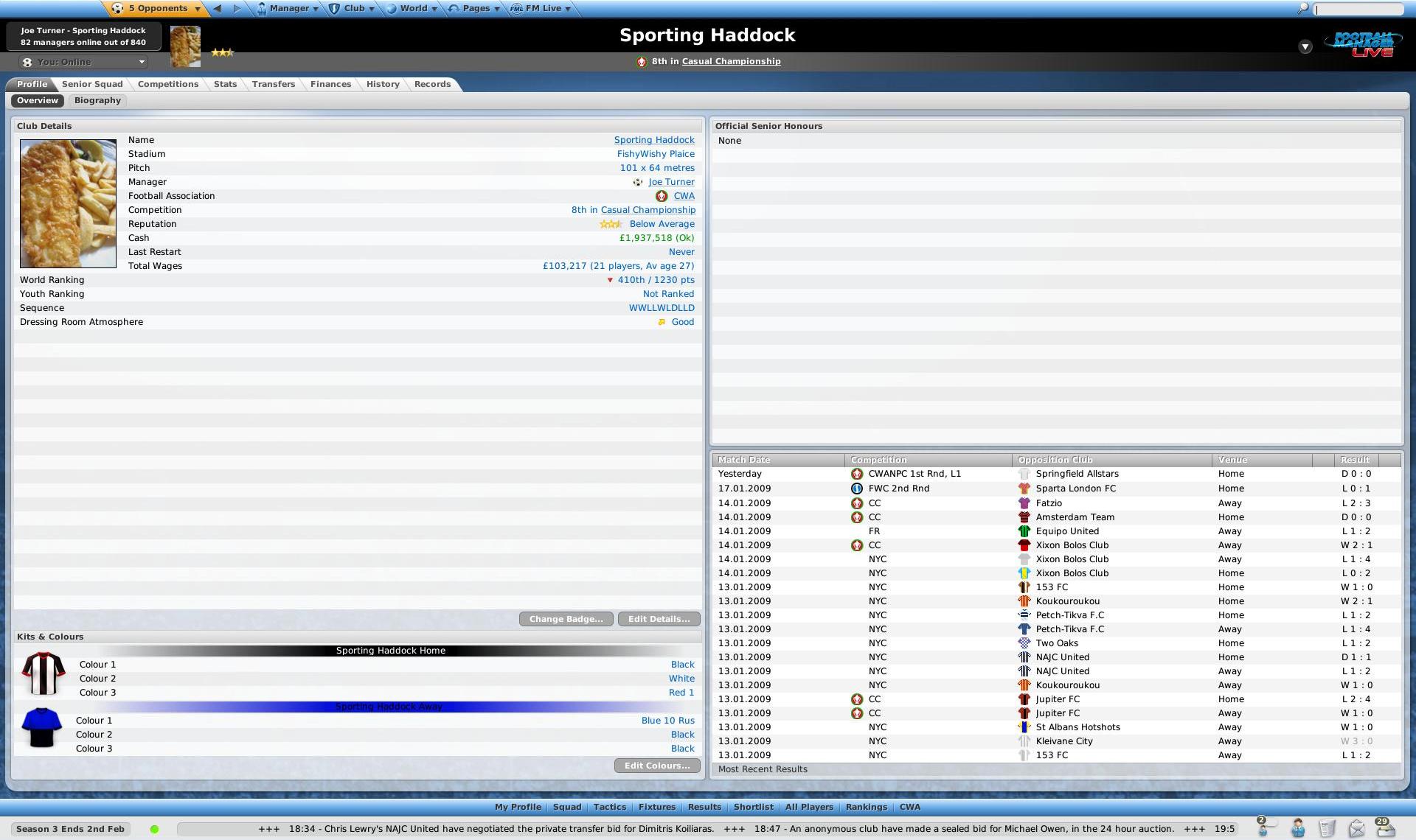 Скриншот из игры Football Manager Live - 105