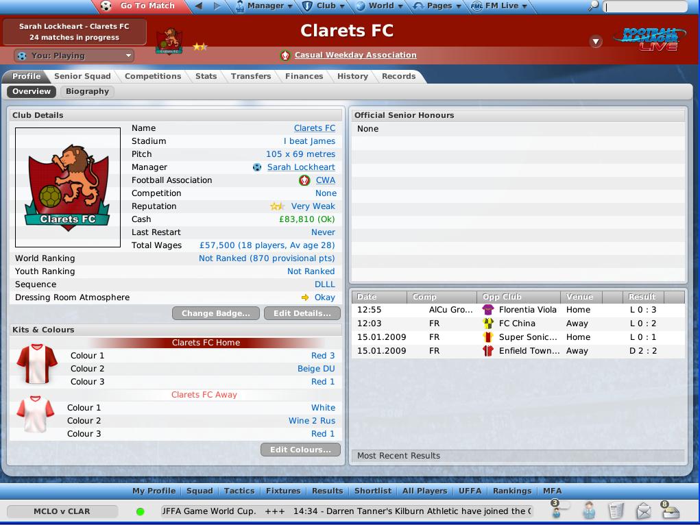 Скриншот из игры Football Manager Live - 97