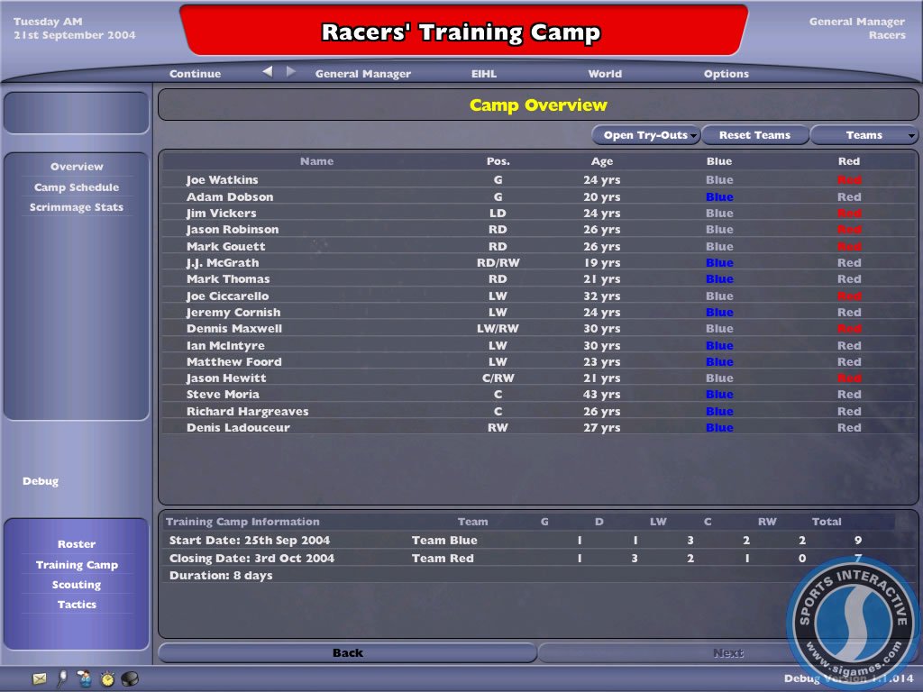Скриншот из игры NHL Eastside Hockey Manager 2005 - 14