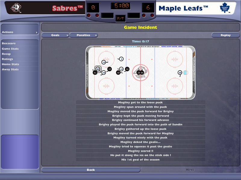Скриншот из игры NHL Eastside Hockey Manager 2005 - 25