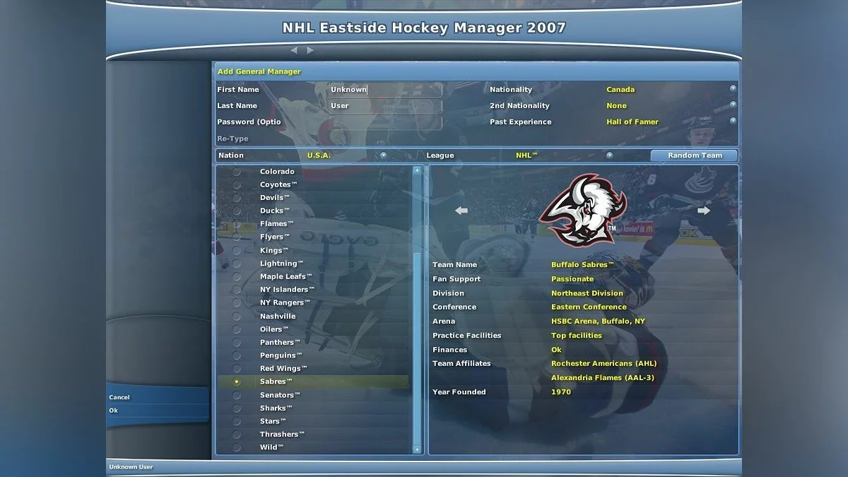Скриншот из игры NHL Eastside Hockey Manager 2007 - 11
