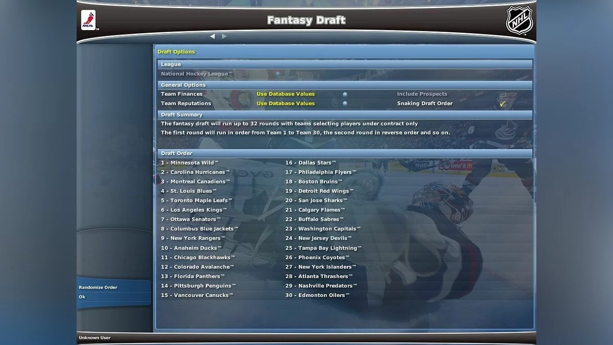 Скриншот из игры NHL Eastside Hockey Manager 2007 - 23