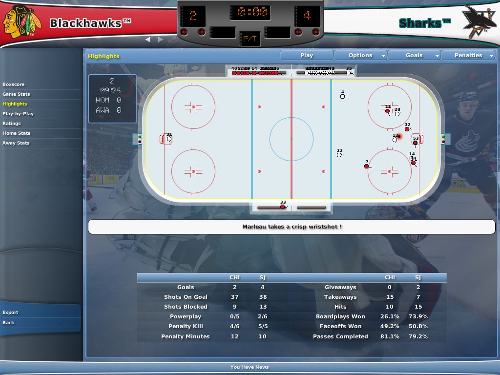 Скриншот из игры NHL Eastside Hockey Manager 2007 - 1