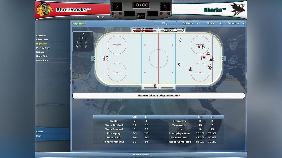 Скриншот из игры NHL Eastside Hockey Manager 2007 - 16