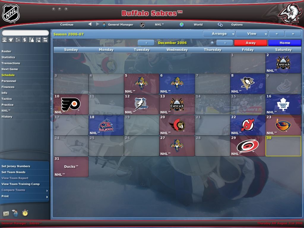 Скриншот из игры NHL Eastside Hockey Manager 2007 - 21