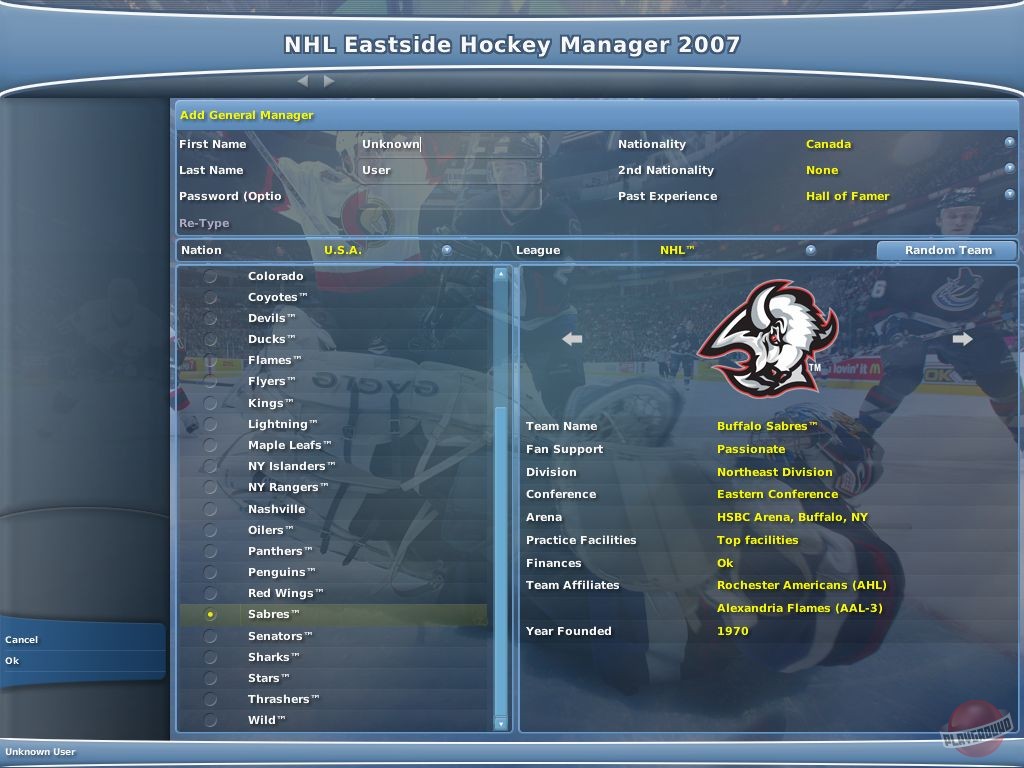 Скриншот из игры NHL Eastside Hockey Manager 2007 - 19