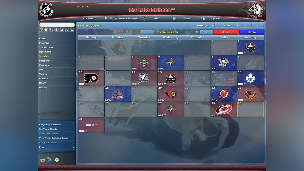 Скриншот из игры NHL Eastside Hockey Manager 2007 - 27