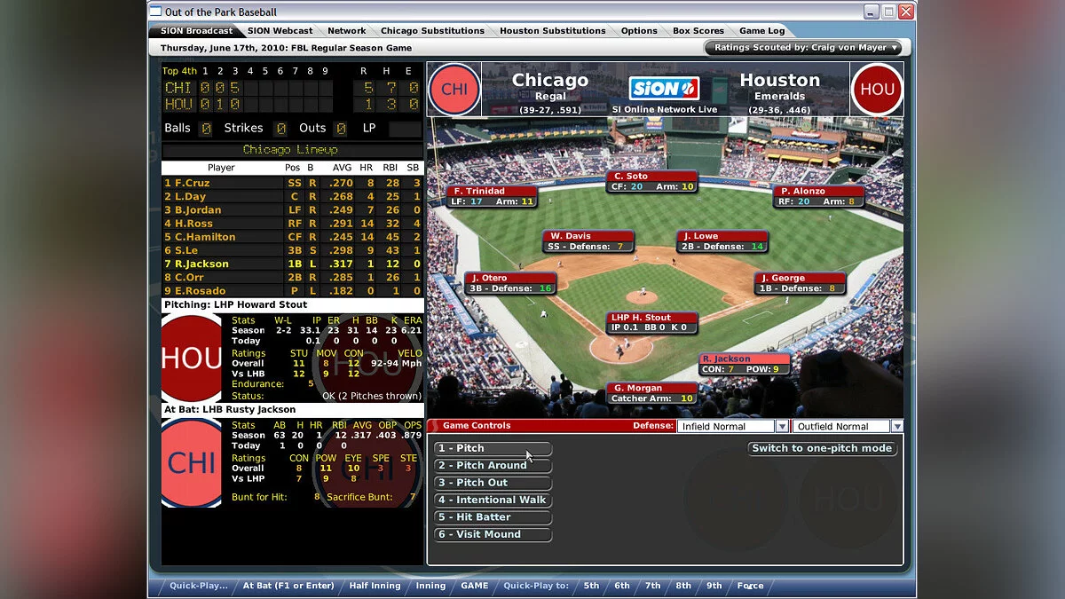 Скриншот из игры Out of the Park Baseball 2007 - 3