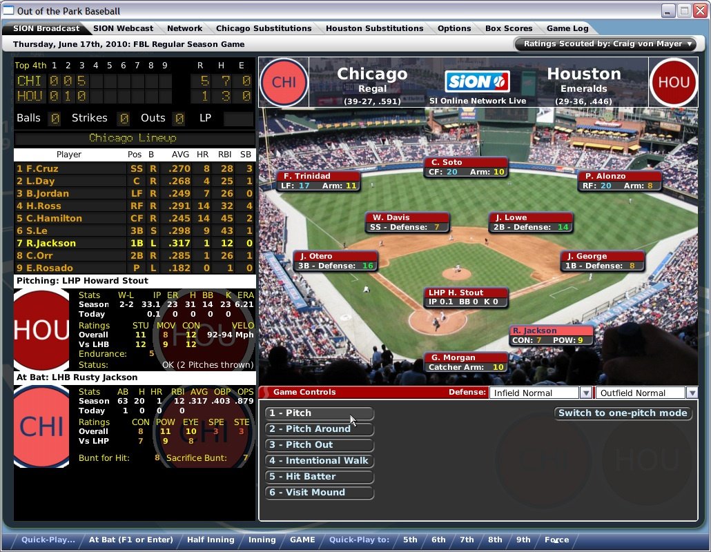 Скриншот из игры Out of the Park Baseball 2007 - 1