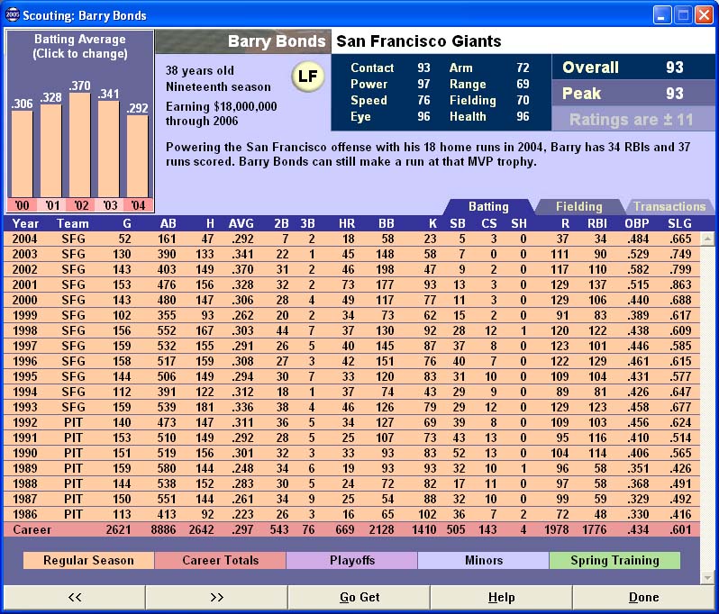 Скриншот из игры Baseball Mogul 2005 - 6