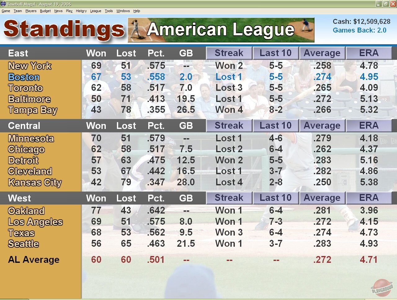 Скриншот из игры Baseball Mogul 2007 - 6