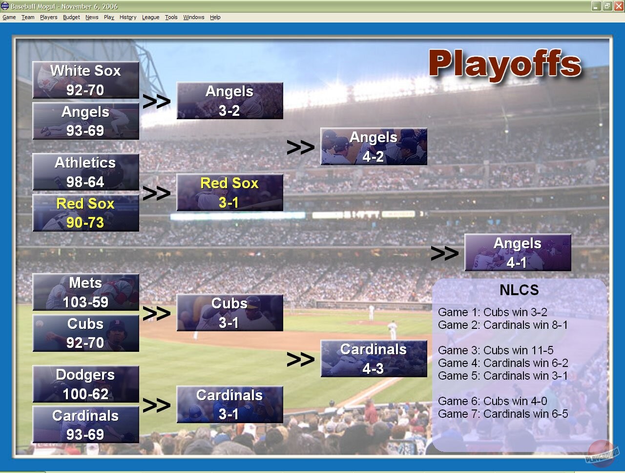 Скриншот из игры Baseball Mogul 2007 - 7