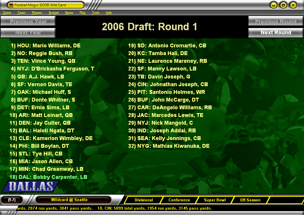 Скриншот из игры Football Mogul 2007 - 6