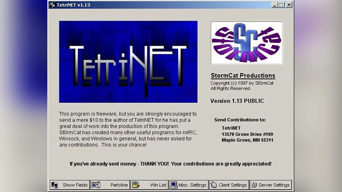 Скриншот из игры TetriNET - 5