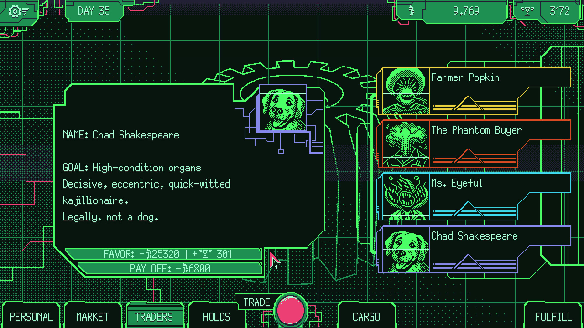 Скриншот из игры Space Warlord Organ Trading Simulator - 12