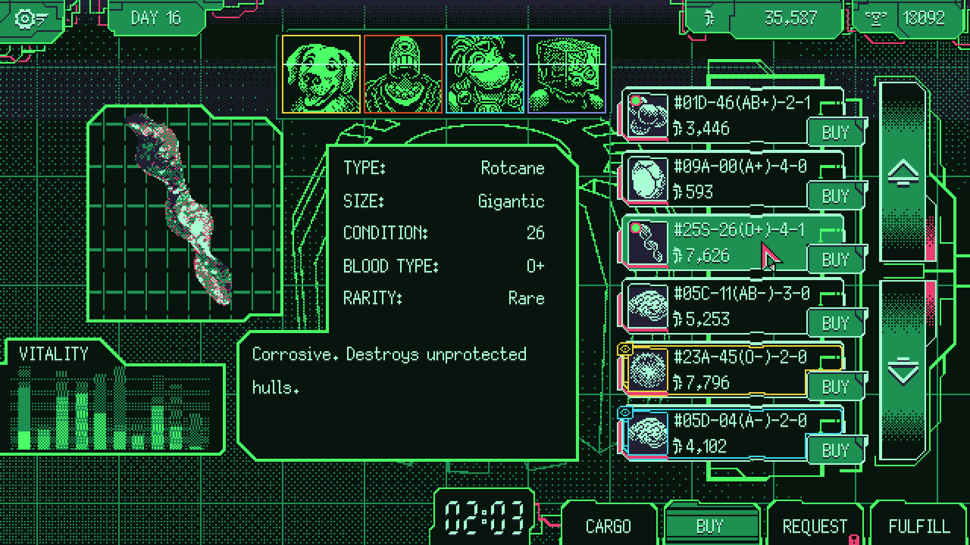 Скриншот из игры Space Warlord Organ Trading Simulator - 13