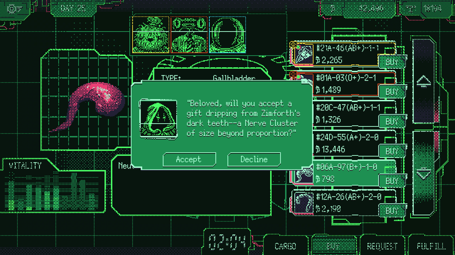 Скриншот из игры Space Warlord Organ Trading Simulator - 1