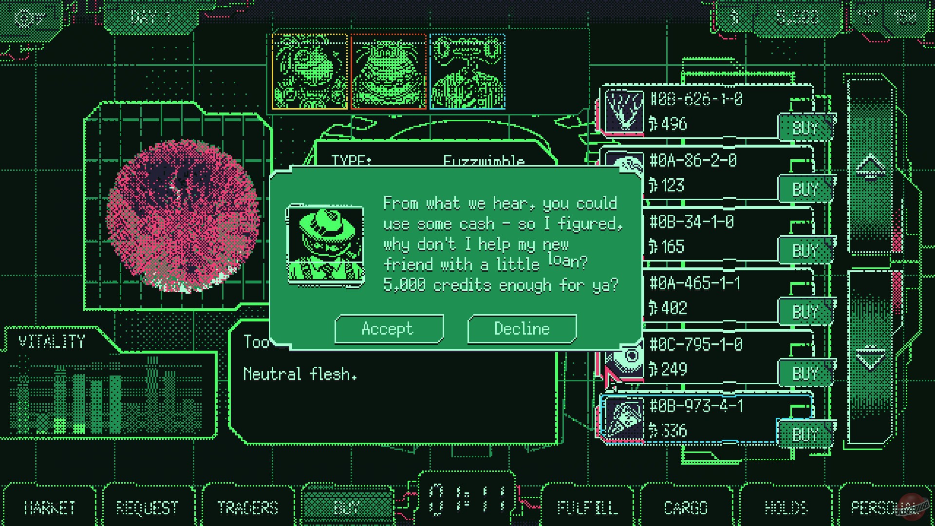 Скриншот из игры Space Warlord Organ Trading Simulator - 9