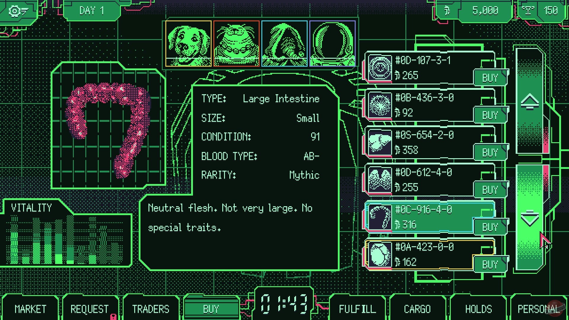 Скриншот из игры Space Warlord Organ Trading Simulator - 7