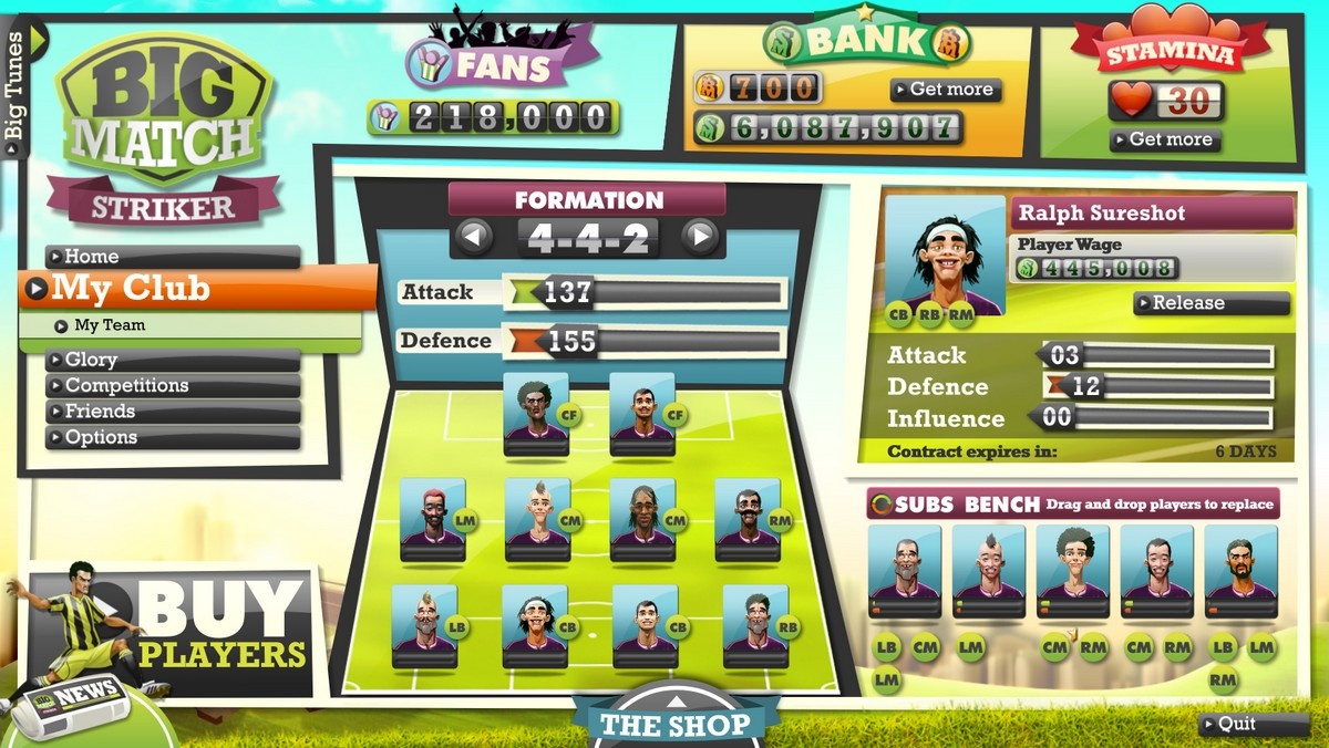 Скриншот из игры Big Match Striker - 18