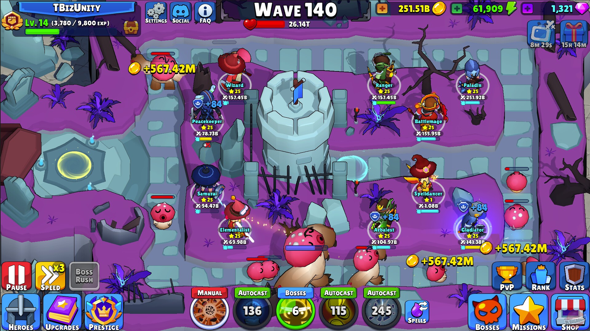 Скриншот из игры Idle Hero TD - Tower Defense - 3