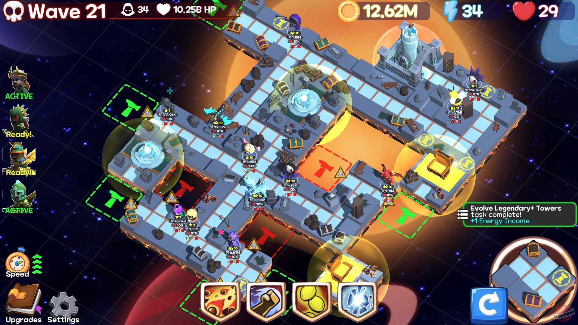 Скриншот из игры Monster Tiles TD: Tower Wars - 3