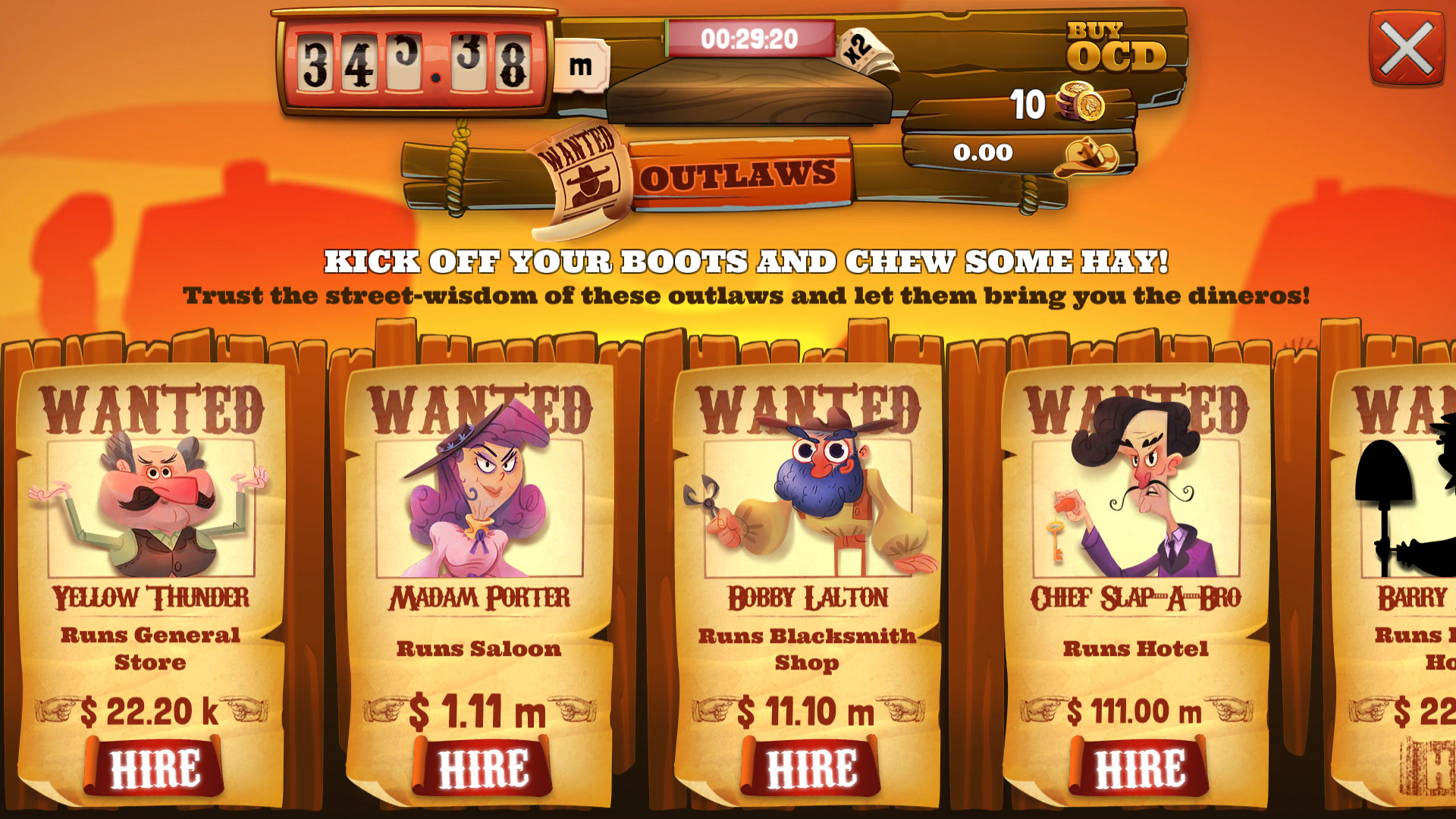 Скриншот из игры Wild West Saga: Idle Tycoon - 2