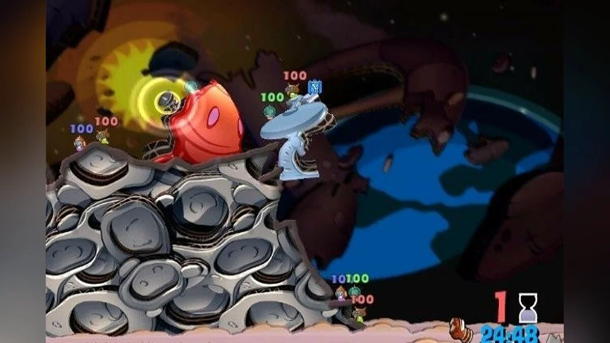 Скриншот из игры Worms: A Space Oddity - 2
