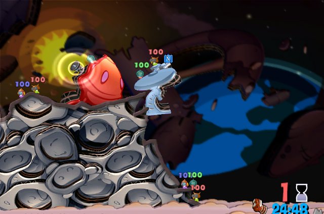 Скриншот из игры Worms: A Space Oddity - 9