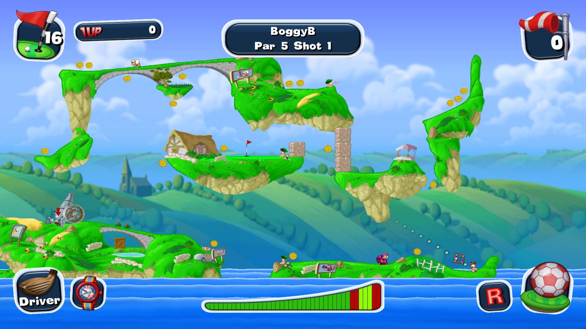 Скриншот из игры Worms Crazy Golf - 49