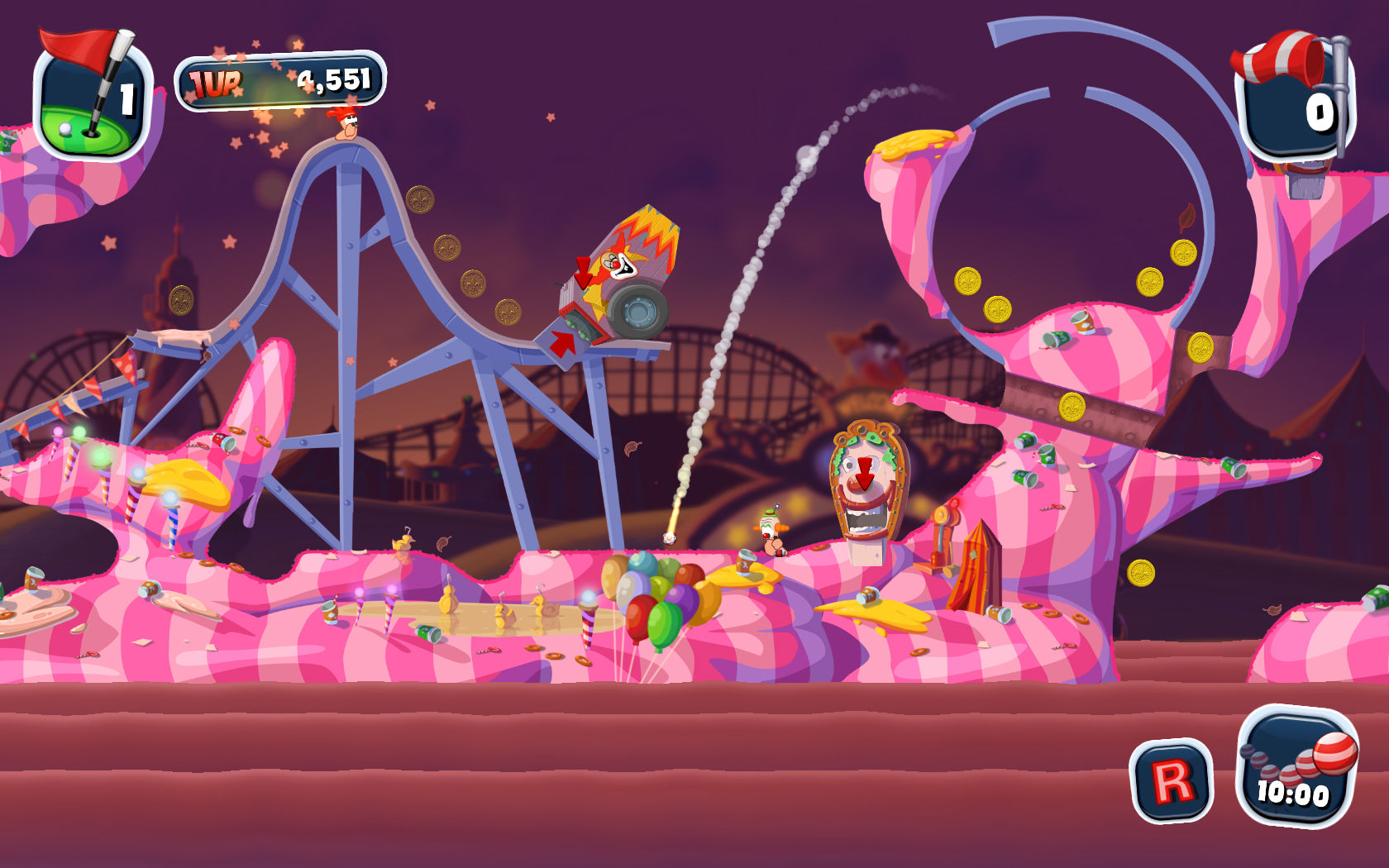 Скриншот из игры Worms Crazy Golf - 54