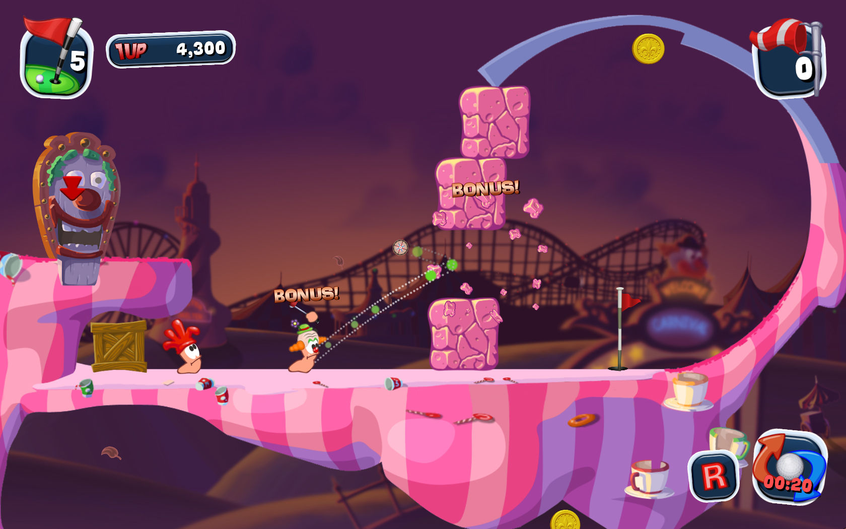 Скриншот из игры Worms Crazy Golf - 61