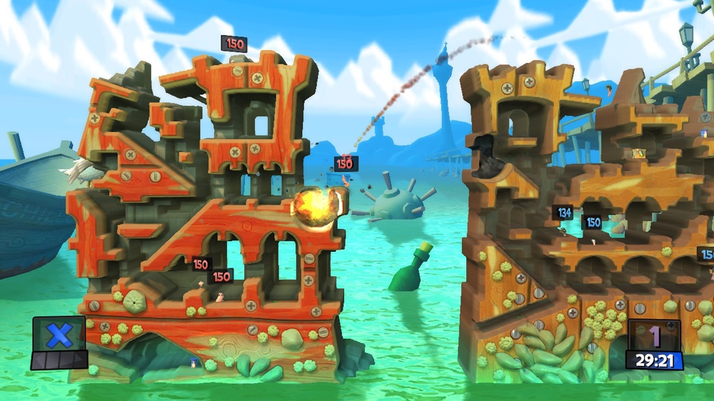 Скриншот из игры Worms Revolution - 45