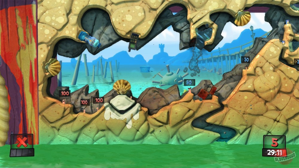 Скриншот из игры Worms Revolution - 33