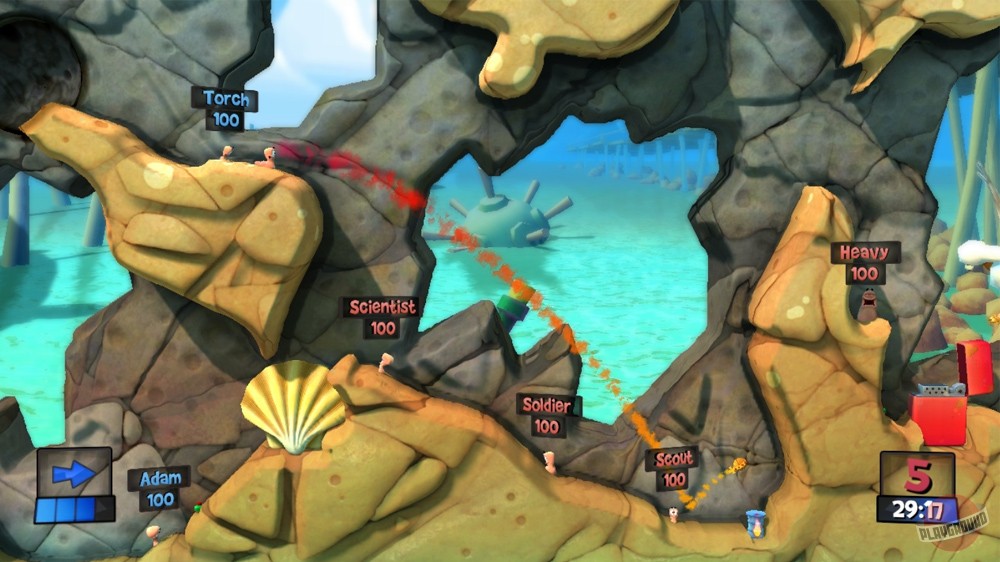 Скриншот из игры Worms Revolution - 30