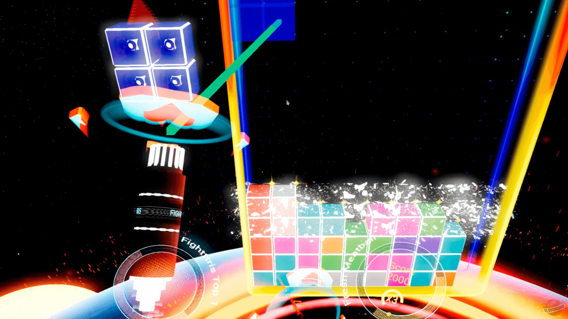 Скриншот из игры Fightttris VR - 2