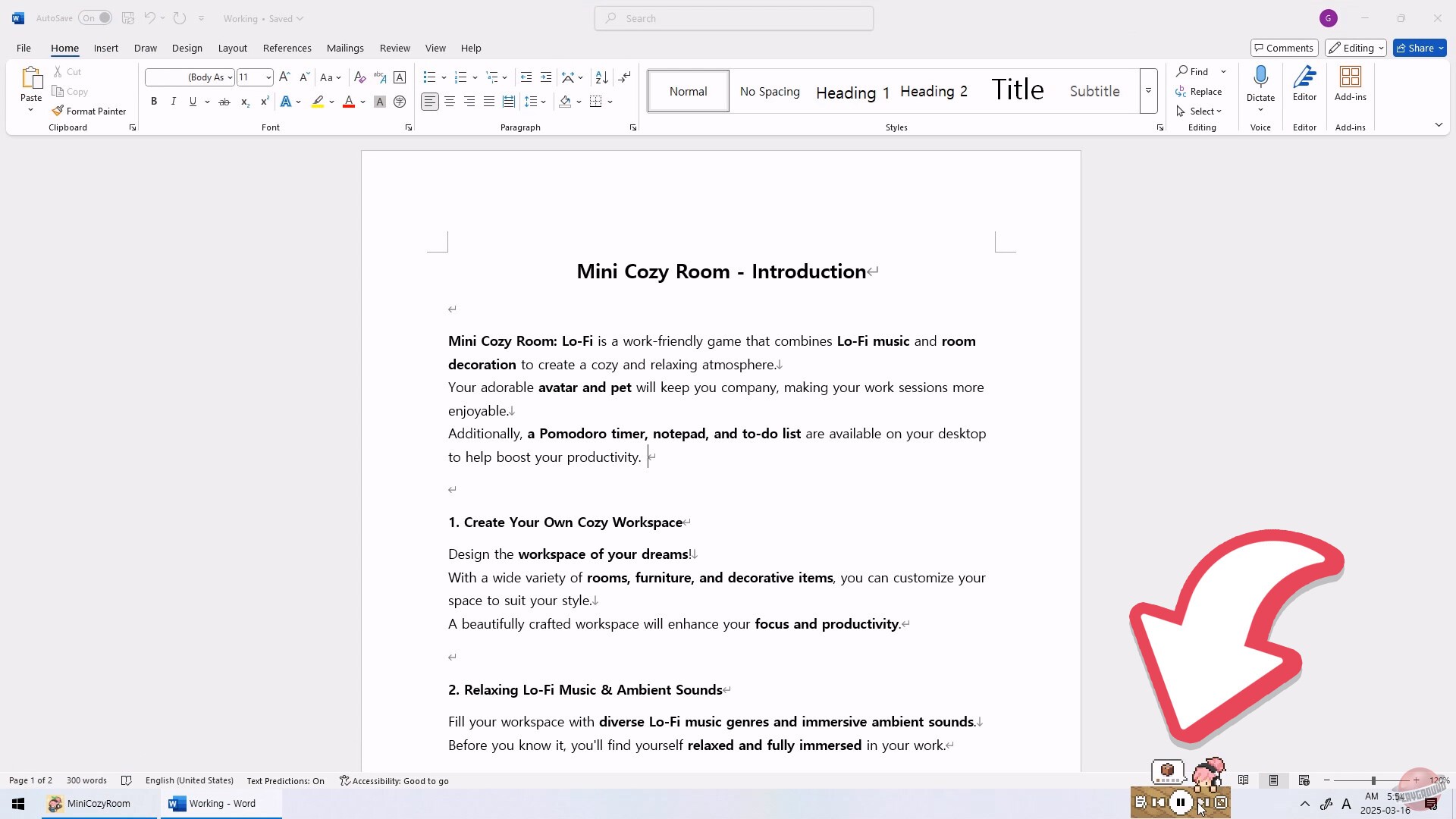 Скриншот из игры Mini Cozy Room: Lo-Fi - 3