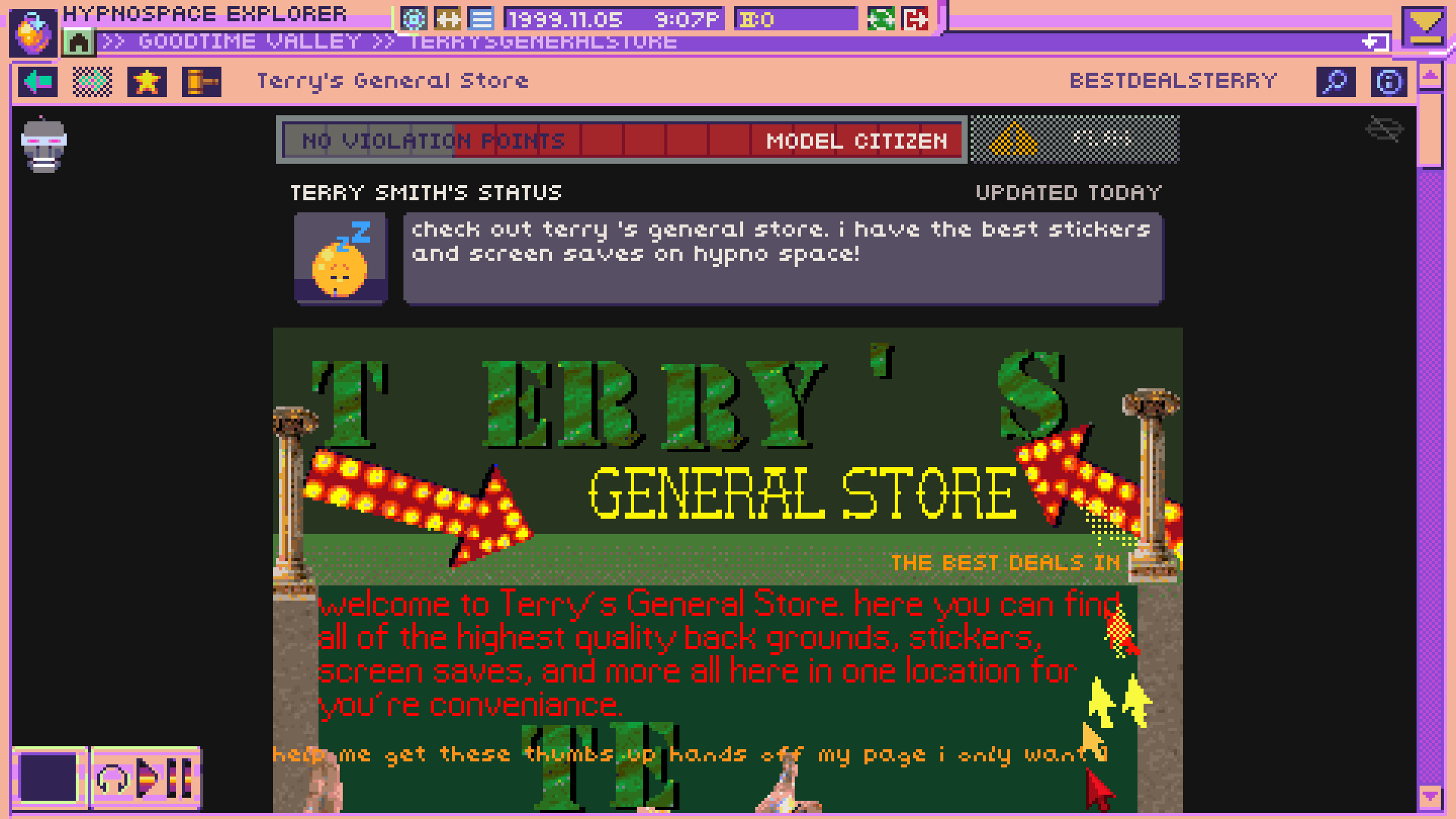 Скриншот из игры Hypnospace Outlaw - 18