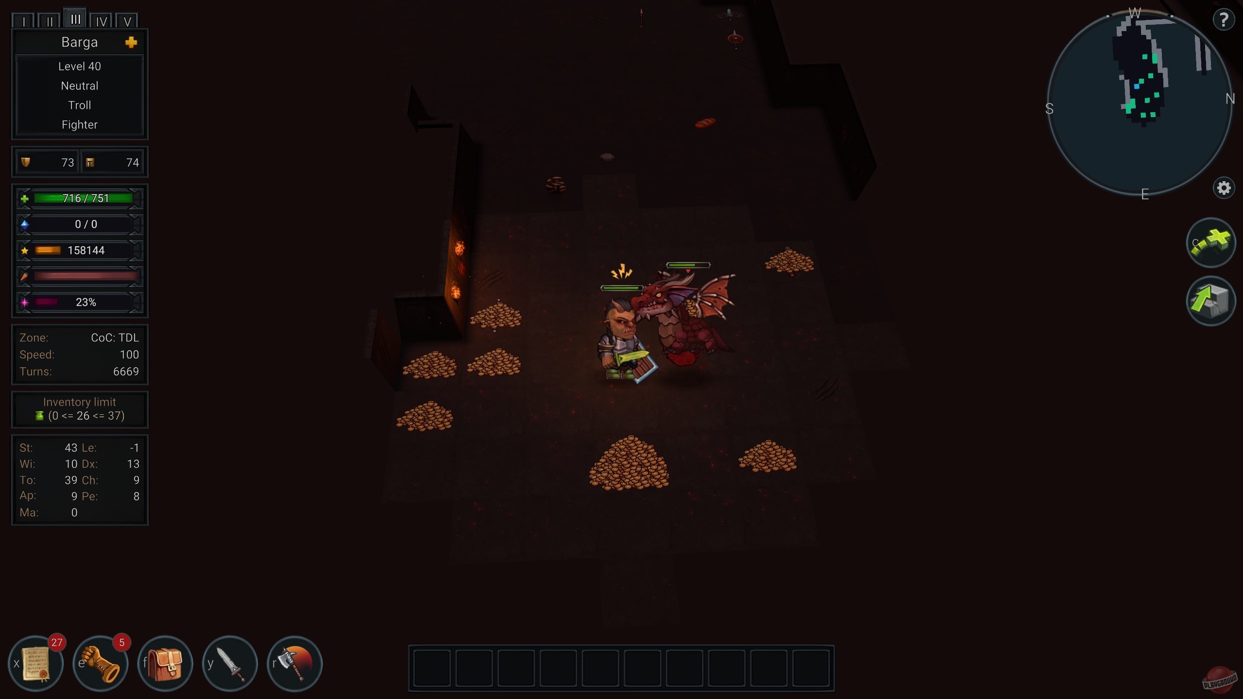Скриншот из игры Ultimate ADOM - Caverns of Chaos - 49