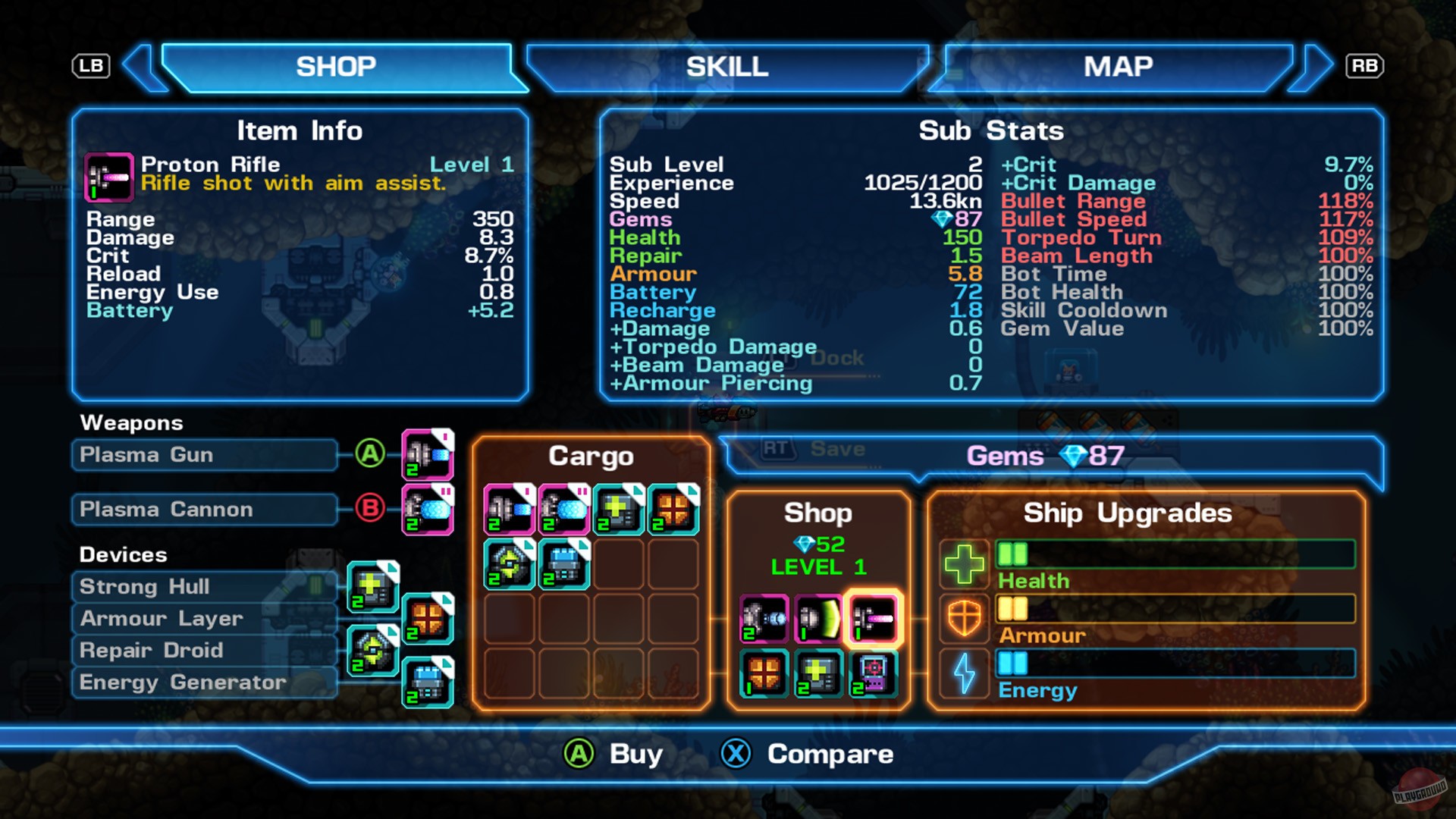 Скриншот из игры Astro Aqua Kitty - 7