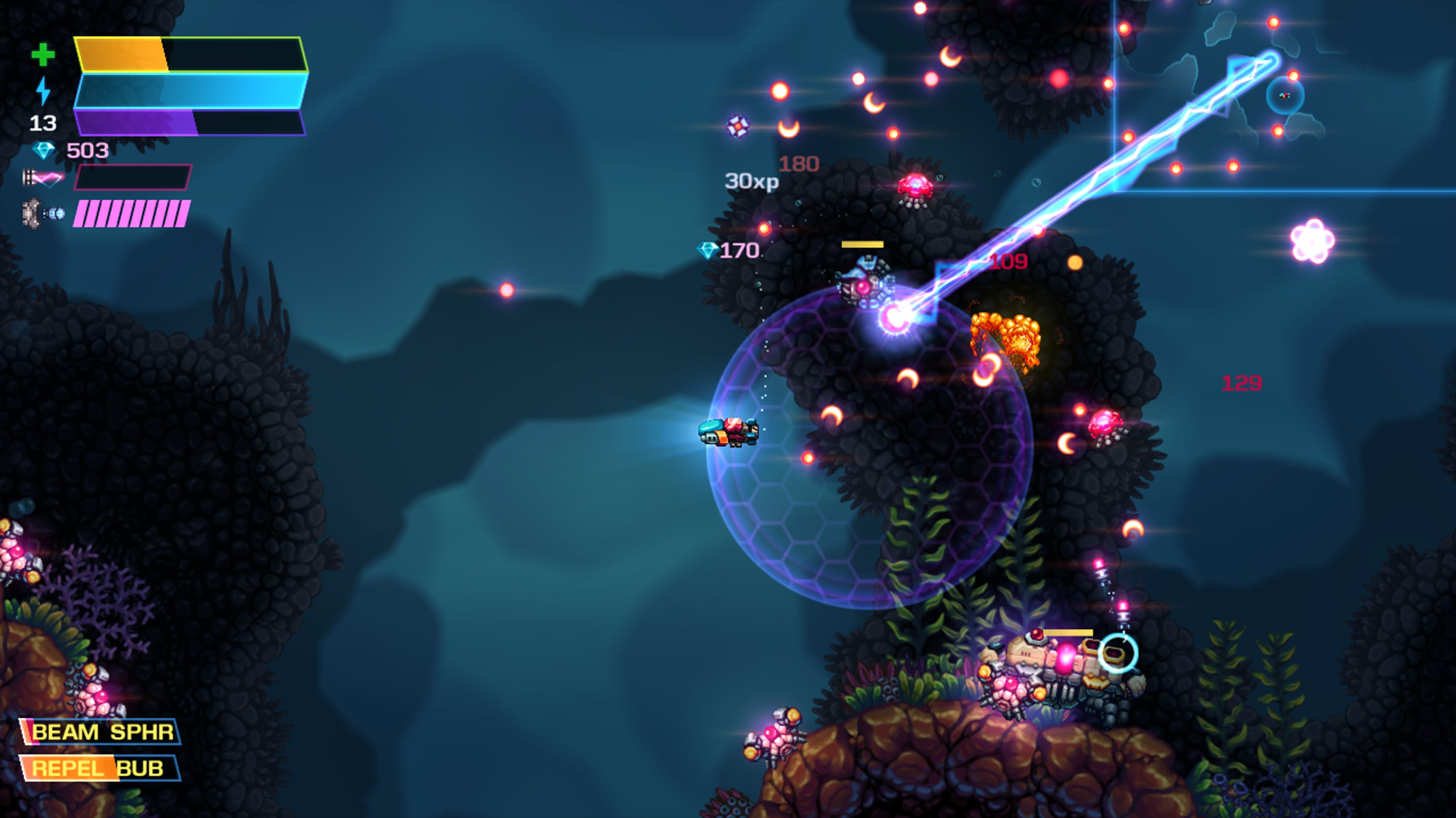 Скриншот из игры Astro Aqua Kitty - 3