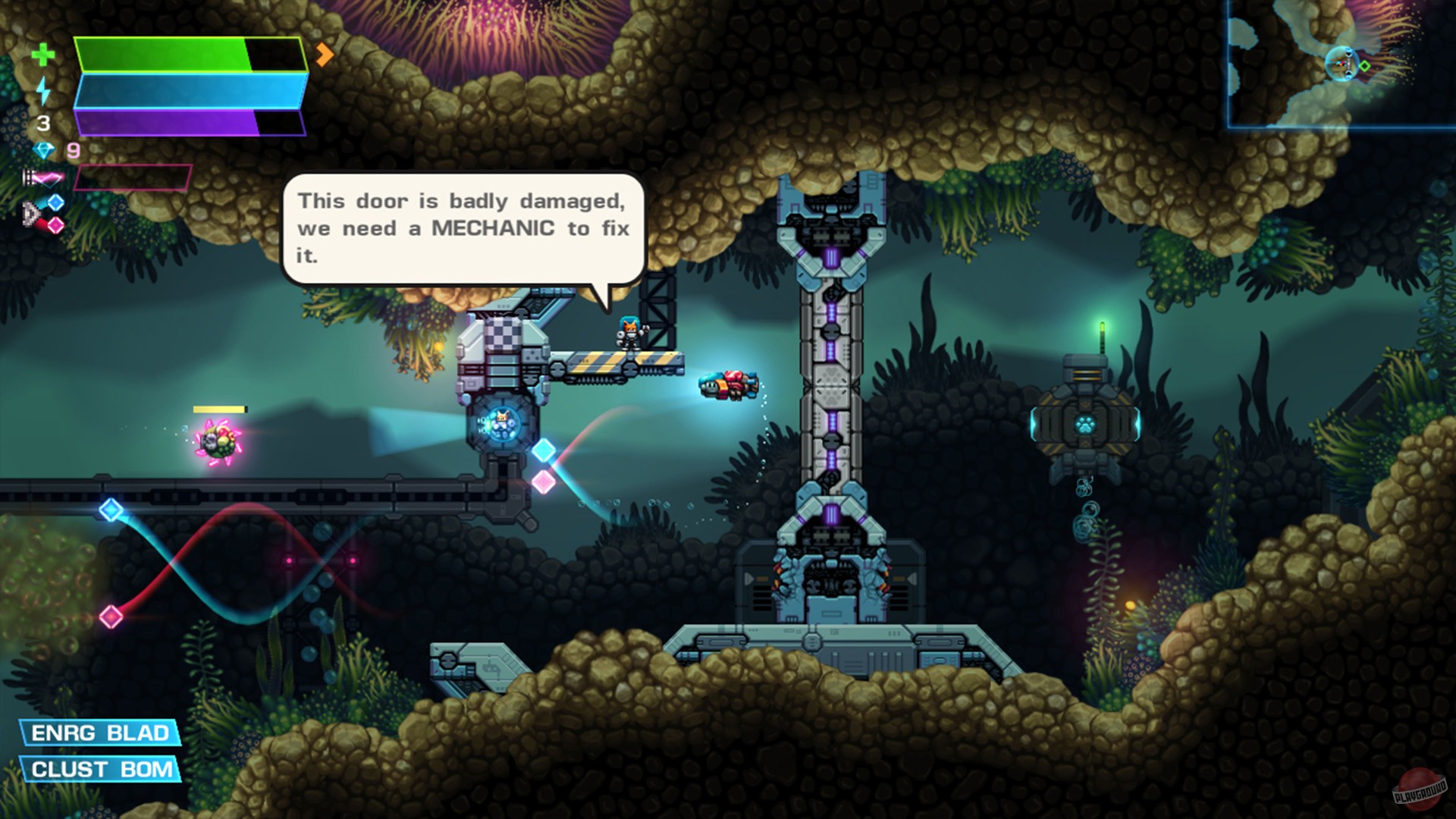 Скриншот из игры Astro Aqua Kitty - 2