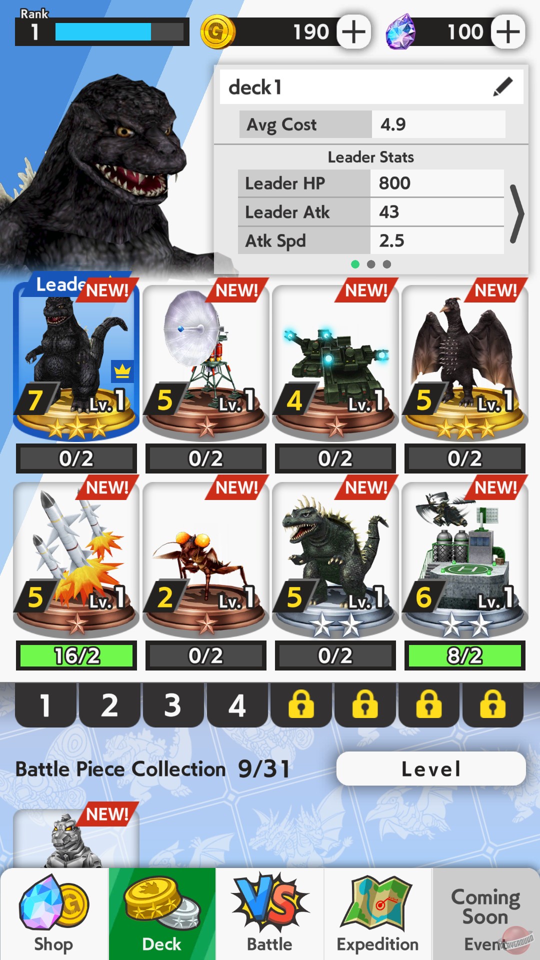 Скриншот из игры Godzilla Battle Line - 7