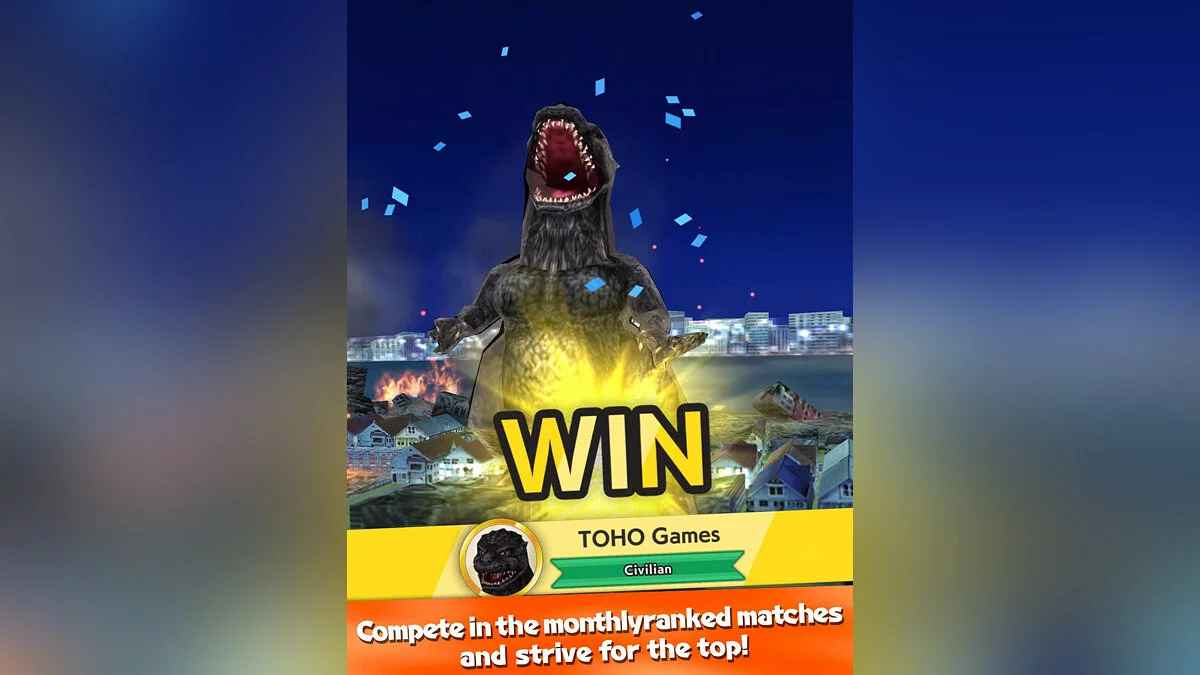 Скриншот из игры Godzilla Battle Line - 1