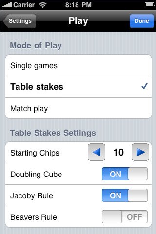 Скриншот из игры iGammon - 1