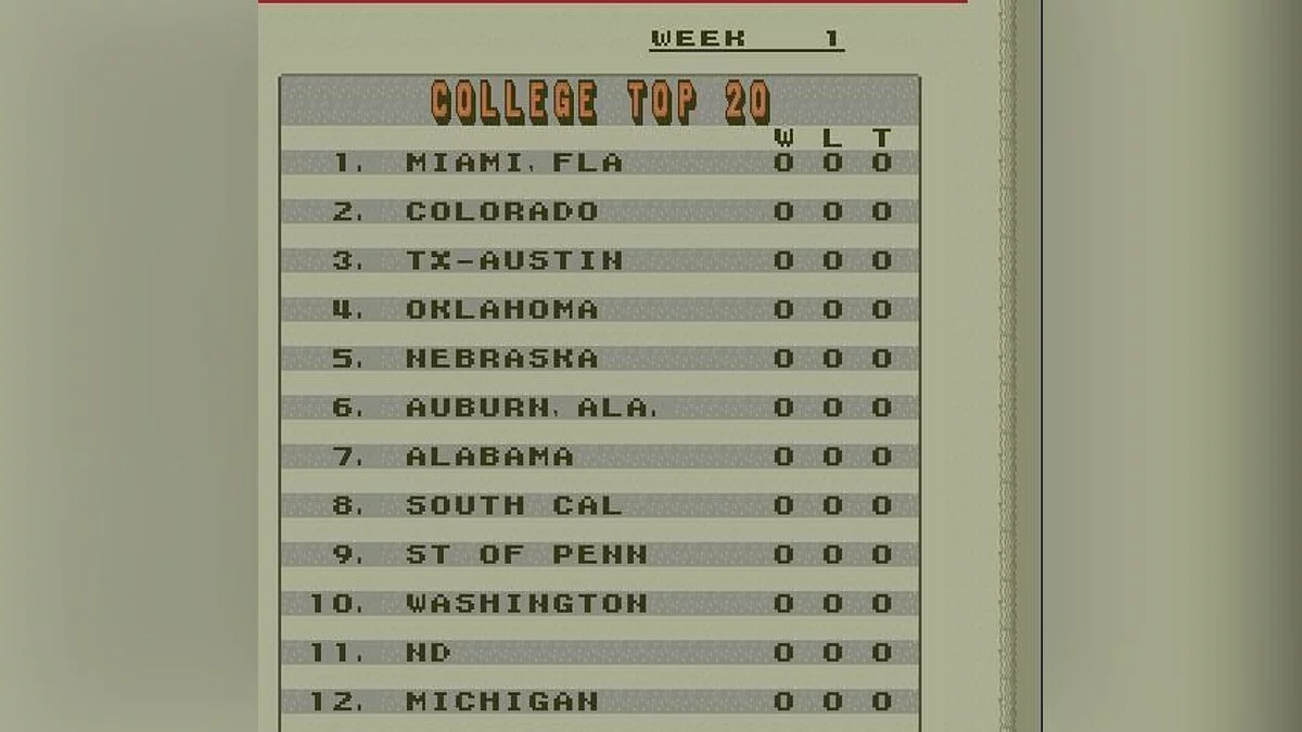 Скриншот из игры Super Play Action Football - 1