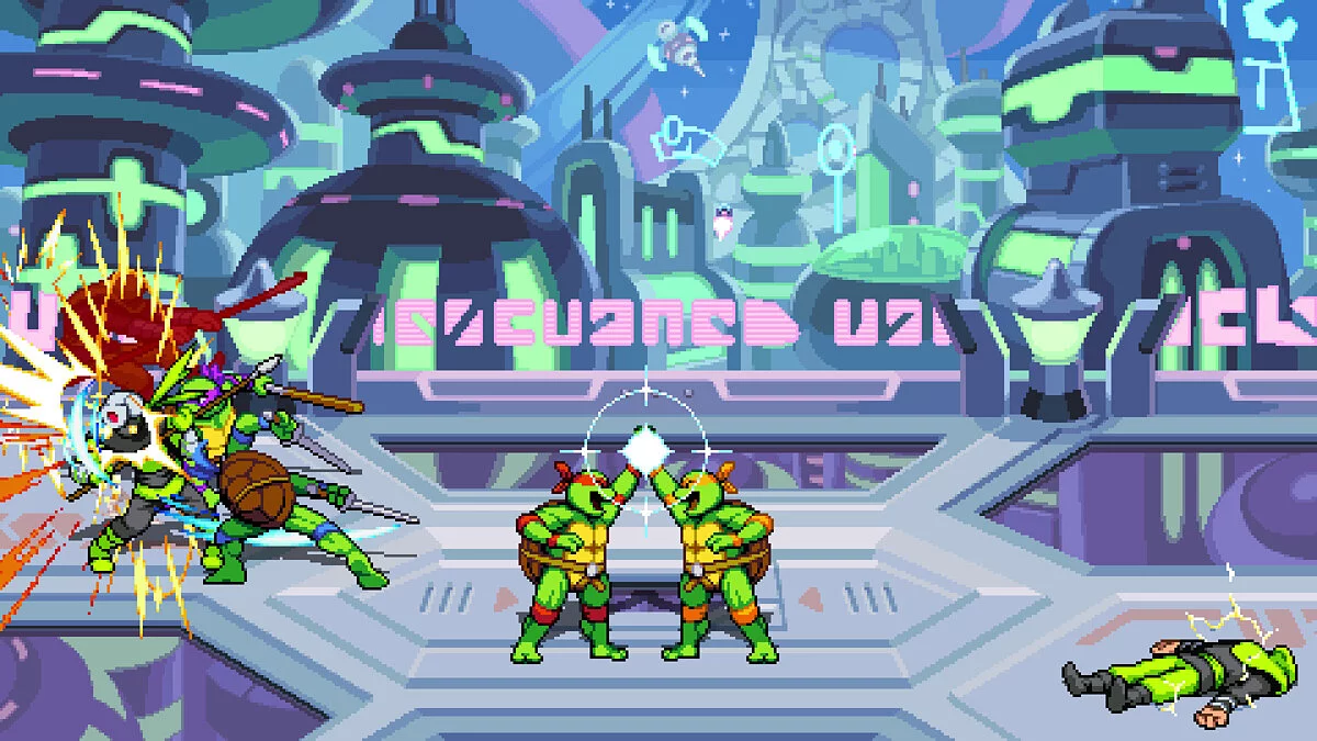 Скриншот из игры Teenage Mutant Ninja Turtles: Shredder's Revenge - Dimension Shellshock - 2