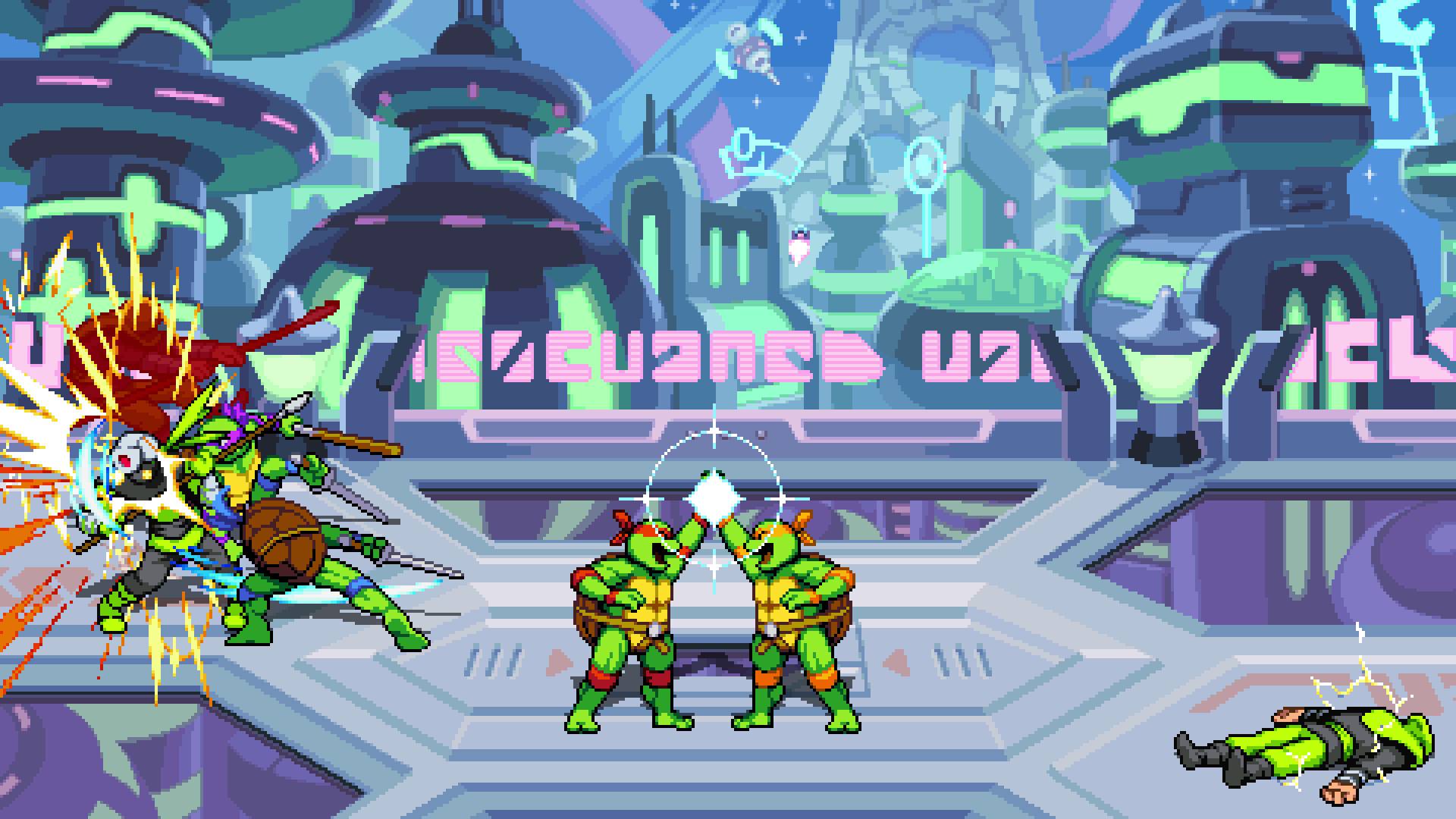 Скриншот из игры Teenage Mutant Ninja Turtles: Shredder's Revenge - Dimension Shellshock - 5